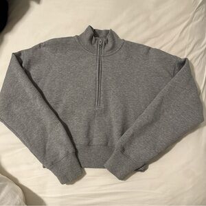 Wilfred Free Gray Zip Up Sweater